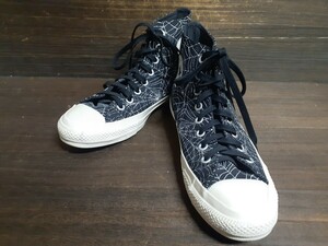 ゴシックパンクロックスタイルCONVERSEオールスター蜘蛛の巣スパイダーウェブハイカット