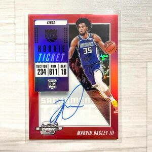 PANINI CONTENDERS OPTIC MARVIN BAGLEY RC AUTO RED /149 直筆サインカード