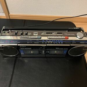 昭和レトロ ダブルラジカセ AIWA CS-W66ST中古品