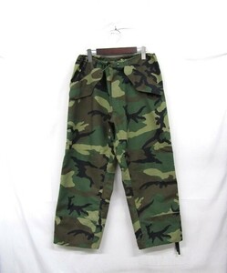 90s サイズ M-S U.S.ARMY コールド ウェザー トラウザーズ パンツ GORE-TEX ウッドランド カモ ミリタリー 古着 ビンテージ 3MA2311