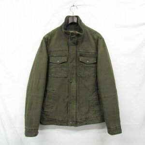 サイズ M Levi's ミリタリー ブルゾン ジャケット キルティング ライナー フルジップ オリーブ リーバイス 古着 ビンテージ 3MA2401