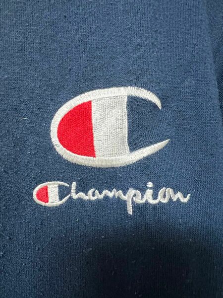 championキッズトレーナー１６０　ネイビー　紺色　ビックロゴ　