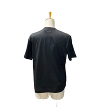 【未使用保管品２３年モデル】PRADA プラダ Tシャツ トップス カットソー 半袖 無地 コットン ブラック 黒 [サイズ L]_画像3