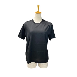 【未使用保管品２３年モデル】PRADA プラダ Tシャツ トップス カットソー 半袖 無地 コットン ブラック 黒 [サイズ L]