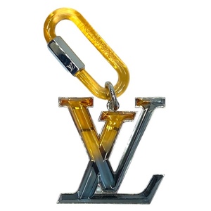 LOUIS VUITTON ルイ ヴィトン M67777 ビジューサック LV プリズム バッグチャーム キーホルダー クリア オレンジ ブラック