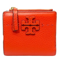 TORY BURCH トリーバーチ 財布 二つ折り財布 折り財布 コンパクトウォレット ミニ財布 ロゴ レザー レッド_画像1