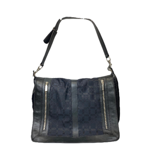 VERSACE Versace shoulder bag diagonal .. shoulder .. messenger bag gray ka leather black silver metal fittings 