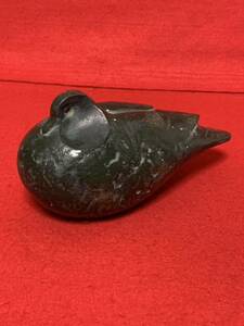 鳩の置物　金属工芸品