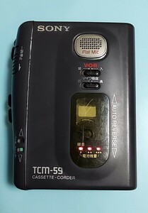 【ジャンク品】通電確認　カセット再生不可　ソニー　カセットレコーダー　tcm-59 SONY レトロ 