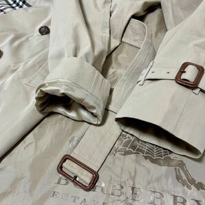 26万★美品高年式ベージュ 38 M 160 BURBERRYバーバリーロンドン レディースライナーベルト付超ロングトレンチコート カバー有の画像7