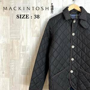 M3573 MACKINTOSH マッキントッシュ　キルティングナイロンジャケット　サイズ38 焦茶色　メンズ　スコットランド製　上着　アウター