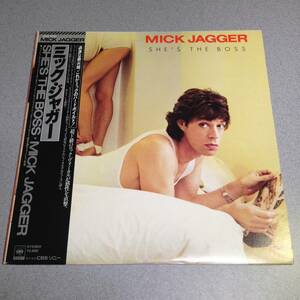 帯付 LP ミック・ジャガー / SHE'S THE BOSS 国内盤 アナログ盤 レコード MICK JAGGER ソロ アルバム