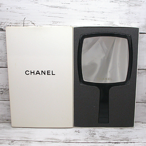 M2412 * CHANEL Chanel hand-mirror hand mirror here Mark black black ... not for sale unused 