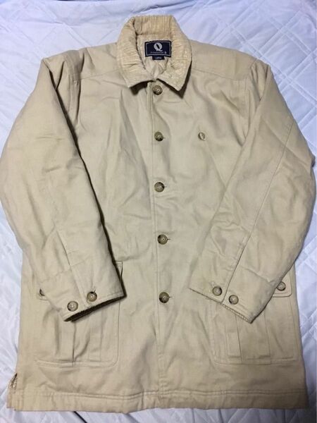 Pronounced:Q カバーオール Beige L 中綿 フィールドコート ハンティングジャケット L.L.Bean 古着