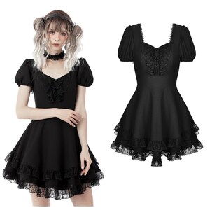 DW697-XS diamond neck double frill One-piece Gothic and Lolita world gothic bread clock roli.ta visual series V series 