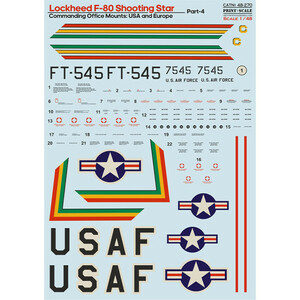 プリントスケール 48-270 1/48 ロッキード F-80 シューティングスター パート4