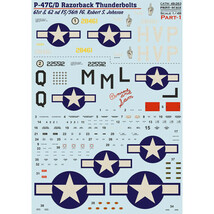 プリントスケール 48-263 1/48 P-47 C/D レイザーバック ロバート S. ジョンソン パート1_画像2