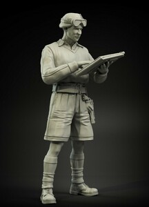 パンツァーアート FI35-025 1/35 WWII イギリス RAC士官 北アフリカ No2