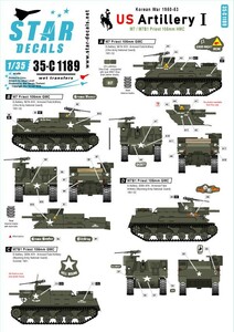 スターデカール 35-C1189 1/35 Korean War - US?Artillery # 1. M7 Priest.