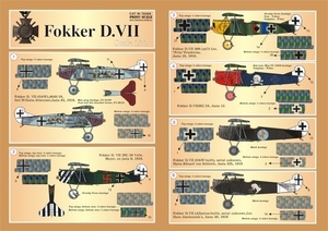 プリントスケール 72-024 1/72 フォッカー DVII Part 1 コンプリートセット