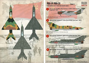 プリントスケール 32-014 1/32 MiG-19 MiG-21 ベトナム戦争