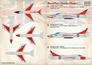 プリントスケール 72-348 1/72 イギリス海軍 ホーカーハンター