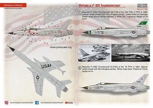 プリントスケール 1/72 72-462 リパブリック F-105 サンダーチーフ パート3