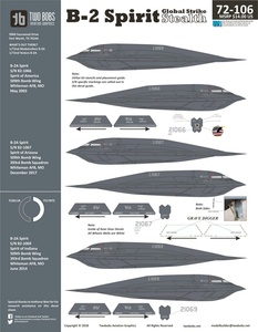 トゥーボブス 72-106 1/72 ノースロップ B-2 スピリット ステルス戦略爆撃機