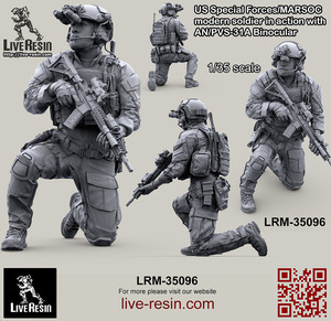 ライブレジン LRM35096 1/35 アメリカ海兵隊特殊作戦コマンド MARSOC インアクション w/AN/PVS31A 1 ナイトビジョン 1（1体）