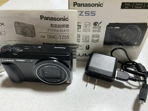 1円スタート Panasonic パナソニック LUMIX ルミックス DMC-TZ55 コンパクトデジタルカメラ デジカメ ブラック 黒 通電確認済み
