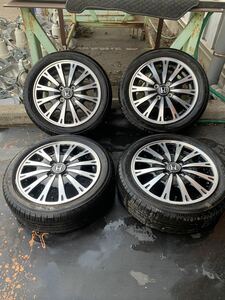 送料無料 JF1 JF2 ホンダN-BOXカスタム純正 165/55R15 YOKOHAMA BluEarth RV-02 CK 15×4.5J OFF+45 2019/21 バリ溝 4本セット