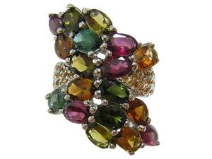 [ natural multicolor tourmaline ]te The Yinling g ring yellow sapphire 