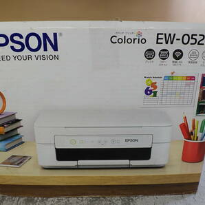 新品未使用 EPSON エプソン EW-052A カラリオ複合機 プリンター A4 インクジェット インク付き 動作確認済み#BB0608の画像1
