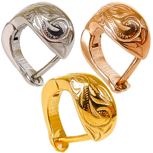  one-side ear for Hawaiian jewelry earrings stainless steel lady's scroll hoop metal allergy correspondence 