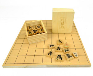 【1点限定訳あり特価品】将棋セット　新桂5号折将棋盤と木製将棋駒【WSY76】