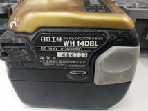 インパクトドライバー　HITACHI　WH14DBL　稼働品　中古　バッテリー2個　充電器　ケース付き　激安１円スタート_画像5