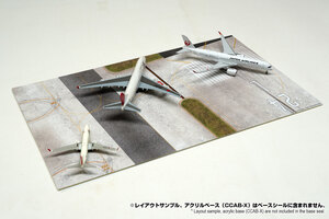 1/400　CXBS-AL0400-002a　421x251mm　空港　滑走路　[箱庭技研]コレクションケースX用ベースシール