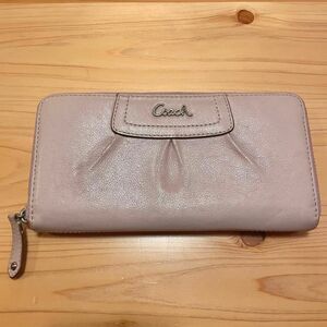 COACH コーチ　長財布 ラウンドファスナー 本革　レザー