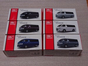 プルバックカー 6台セット トヨタ ハイエース # ミニカー VEHICLE BV TOYOTA HIACE アミューズメント専用景品