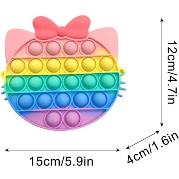 プッシュポップバブル式ショルダーバッグかわいいリボン付いたキティー　新品