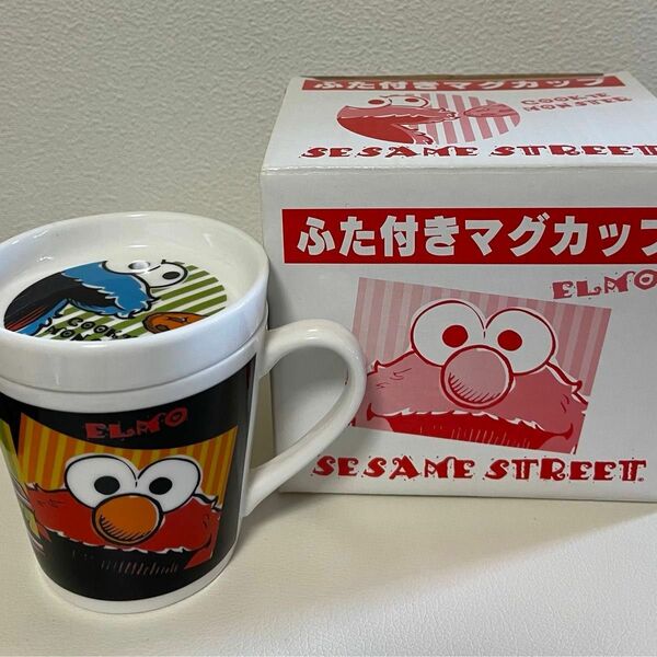 蓋付きマグカップ セサミストリート陶器 