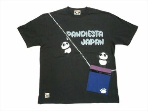 パンディエスタ PANDIESTA 半袖Tシャツ 554355 パンダ サコッシュ付きトリックTシャツ チャコール XXLサイズ 新品