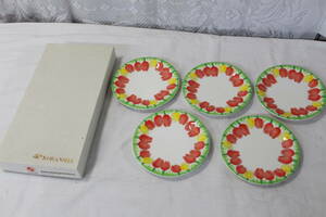 【0301A】(558) 香蘭社 KORANSHA チューリップ ケーキ皿 W21-JCS 小皿 銘々皿 美品 長期保管品