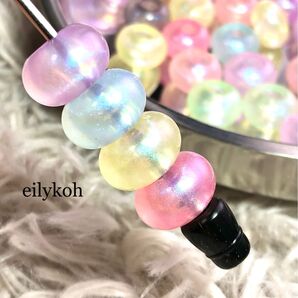 カスタムボールペン 6個/ランダム シャイニー夢かわカラービーズ BE223