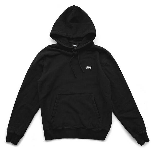 Stussy｜22AW Stock Logo パーカー (Black) [M] （BASIC STOCK LOGO HOODIE／ステューシー／プルオーバーパーカー／ストックロゴ／Old）