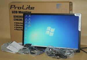 70234★iiyama 24型液晶ディスプレイ E2483HS (3) 【ProLite/全付属品未開封/i-Style Color機能/ブルーライトカット機能/元箱付】