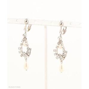 【form forma】 ビジュー×ドロップ型パールイヤリング