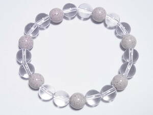  north . stone × natural crystal 8mm stretch * bracele ( flexible )