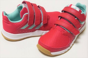 adidas Forta Gym CF K ピンク 水色 23.5cm アディダス フォータ ジム ベロクロ 運動靴 体育館 CG2680