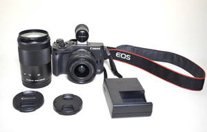 Canon EOS M6 double zoom kit EF-M 15-45mm/EF-M 55-200mm EVF-DC2 attached mirrorless single-lens camera 
